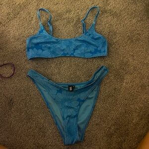 Triangl Blue floral bikini set